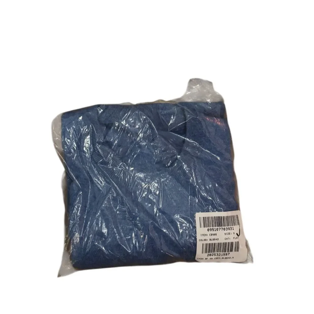 NWT J CREW Cashmere relaxed crewneck sweater in blue